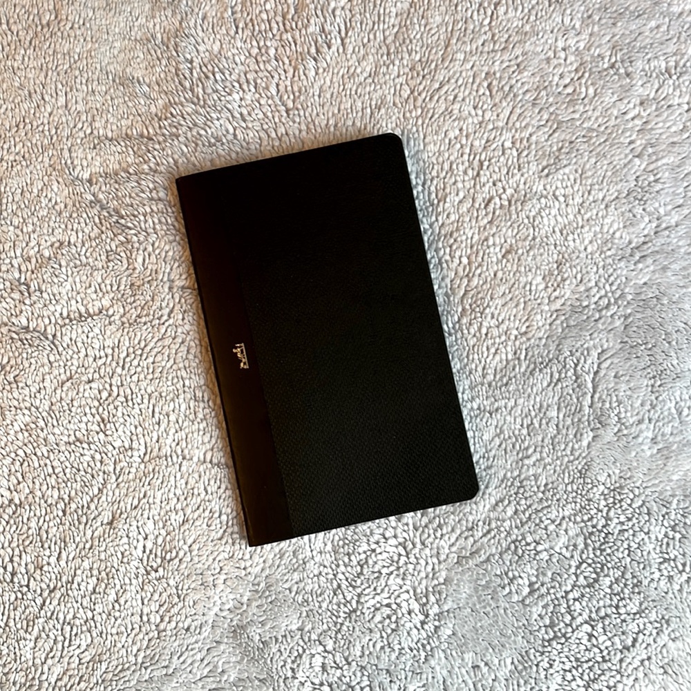 Small Hermès Black Lined Notebook
